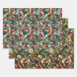  Santa Wrapping Sheets Inpakpapier Vel