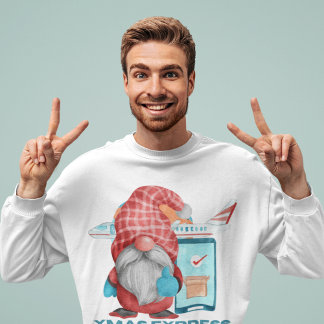 Santa Xmas Express Funny Couple's Matching T-shirt