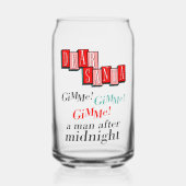 Santa Xmas Letter Retro Gimme A Man After Midnight Blikvorm Glas (Voorkant)