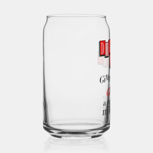 Santa Xmas Letter Retro Gimme A Man After Midnight Blikvorm Glas (Rechts)