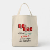 Santa Xmas Letter Retro Gimme A Man After Midnight Tote Bag (Achterkant)