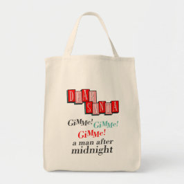 Santa Xmas Letter Retro Gimme A Man After Midnight Tote Bag