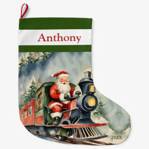Santa Xmas Train Grote Kerstsok