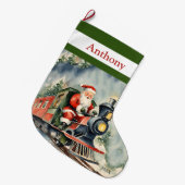 Santa Xmas Train Grote Kerstsok (Voorkant (Hangend))