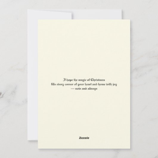  Santa & Xmas Tree gepersonaliseerd Feestdagenkaart (Achterkant)