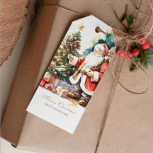  Santa & Xmas Tree gepersonaliseerde geschenk Labe