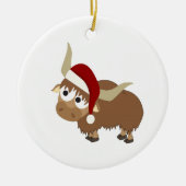Santa Yak Keramisch Ornament (Voorkant)