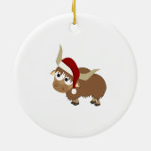 Santa Yak Keramisch Ornament (Achterkant)