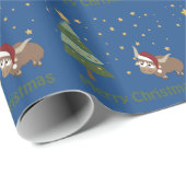 Santa Yak-kerstscène Cadeaupapier (Rol Hoek)