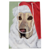 Santa Yellow Labrador Puppy Gift Bag Medium Cadeauzakje (Achterkant)