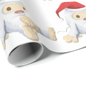 Santa Yeti Matte Wrapping Paper, 30 x 6 inch Cadeaupapier (Rol Hoek)