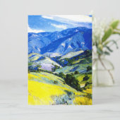 "Santa Ynes Mountains" van Carl Oscar Borg Bedankkaart (Staand voorkant)