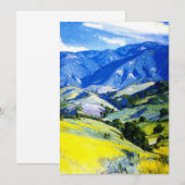 "Santa Ynes Mountains" van Carl Oscar Borg Bedankkaart (Voorkant / Achterkant)