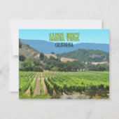 Santa Ynez California Vineyard  platte Kaart (Voorkant)