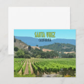 Santa Ynez California Vineyard  platte Kaart (Voorkant / Achterkant)