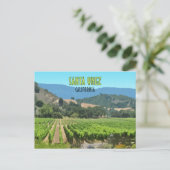 Santa Ynez California Vineyard Vintage Briefkaart (Staand voorkant)