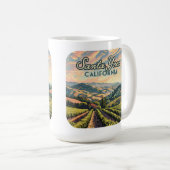 Santa Ynez California Vineyard Winery Retro Koffiemok (Voorkant rechts)