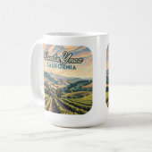 Santa Ynez California Vineyard Winery Retro Koffiemok (Voorkant links)