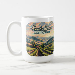 Santa Ynez California Vineyard Winery Retro Koffiemok