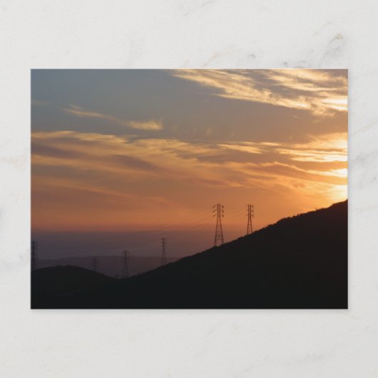 Santa Ynez Mountain Sunset Briefkaart (Voorkant)