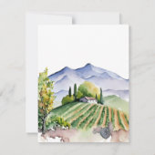 Santa Ynez Wijngaard Wijn Land Waterverf Kaart (Achterkant)