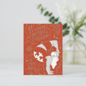 Santa Yoga Kerst Briefkaart (Staand voorkant)