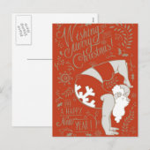 Santa Yoga Kerst Briefkaart (Voorkant / Achterkant)