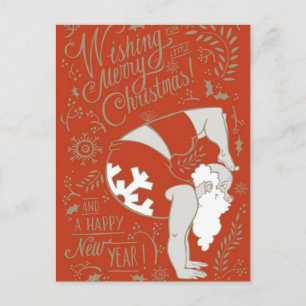 Santa Yoga Kerst Briefkaart