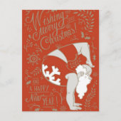 Santa Yoga Kerst Briefkaart (Voorkant)