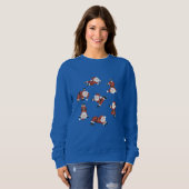 Santa yoga Kerstmis Jumper Sweatshirt (Voorkant volledig)