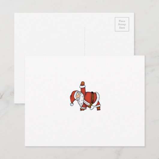 Santa Yoga - Kerstontwerp met een Yoga Santa Feestdagenkaart (Voorkant / Achterkant)