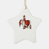 Santa Yoga - kerstontwerp met een Yoga Santa Keramisch Ornament (Rechts)