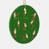 Santa Yoga Poses Keramisch Ornament (Rechts)