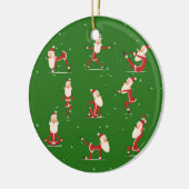 Santa Yoga Poses Keramisch Ornament (Links)