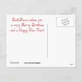 Santa Yorkie-Briefkaart Feestdagenkaart (Achterkant)