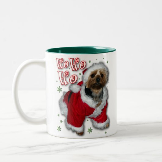 Santa Yorkie Coffee Mok (Links)