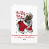Santa Yorkie Greeting Card Feestdagen Kaart (Achterkant)
