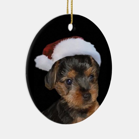 Santa Yorkie Ornament (Rechts)