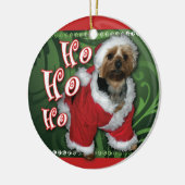 Santa Yorkie Ornament (Links)