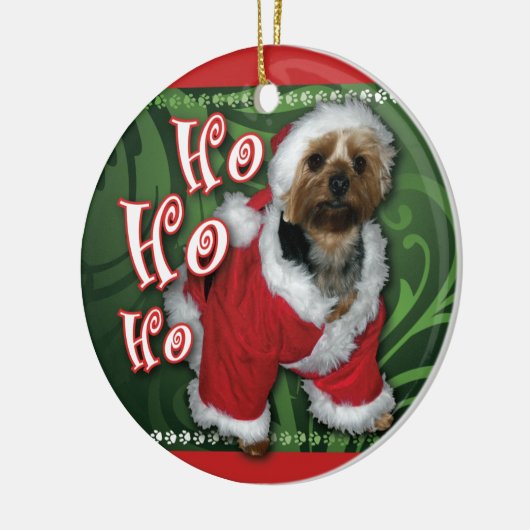 Santa Yorkie Ornament (Links)