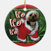 Santa Yorkie Ornament (Achterkant)