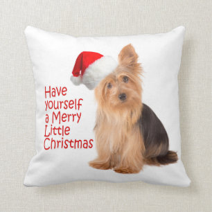 Santa Yorkie Pillow Kussen