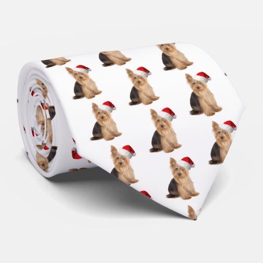 Santa Yorkie-Stropdas Stropdas (Opgerold)