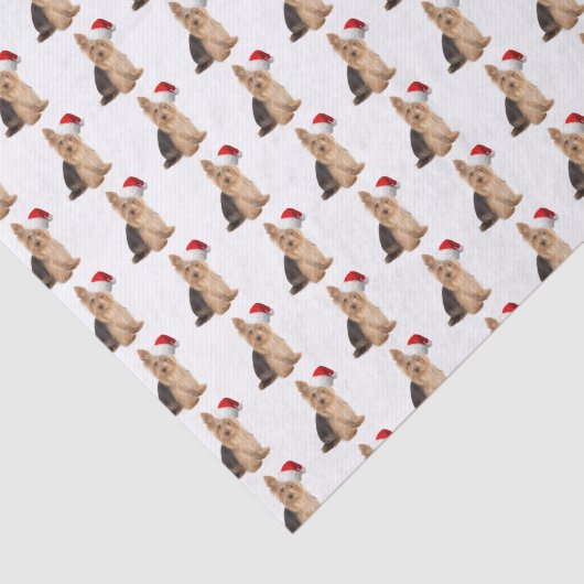 Santa Yorkie Tissue Paper Tissuepapier (Detail)