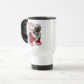 Santa Yorkie Travel Mug Reisbeker (Voorkant links)