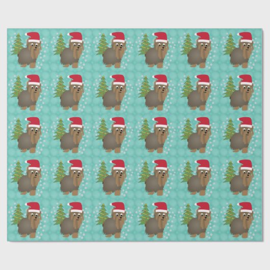 Santa Yorky Cadeaupapier (Vlak)
