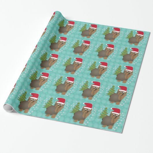 Santa Yorky Cadeaupapier (Uitgerold)