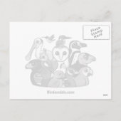 Santa Zebra Finch Feestdagenkaart (Achterkant)