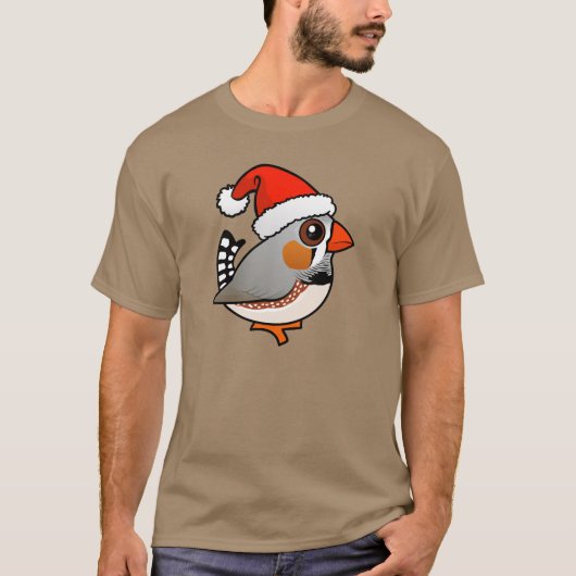Santa Zebra Finch T-shirt (Voorkant)