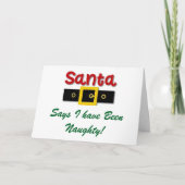 SANTA ZEGT DAT IK "NAUWHTY" CHRISTMAS BEN FEESTDAGEN KAART (Voorkant)